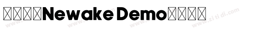 字体名称Newake Demo字体转换
